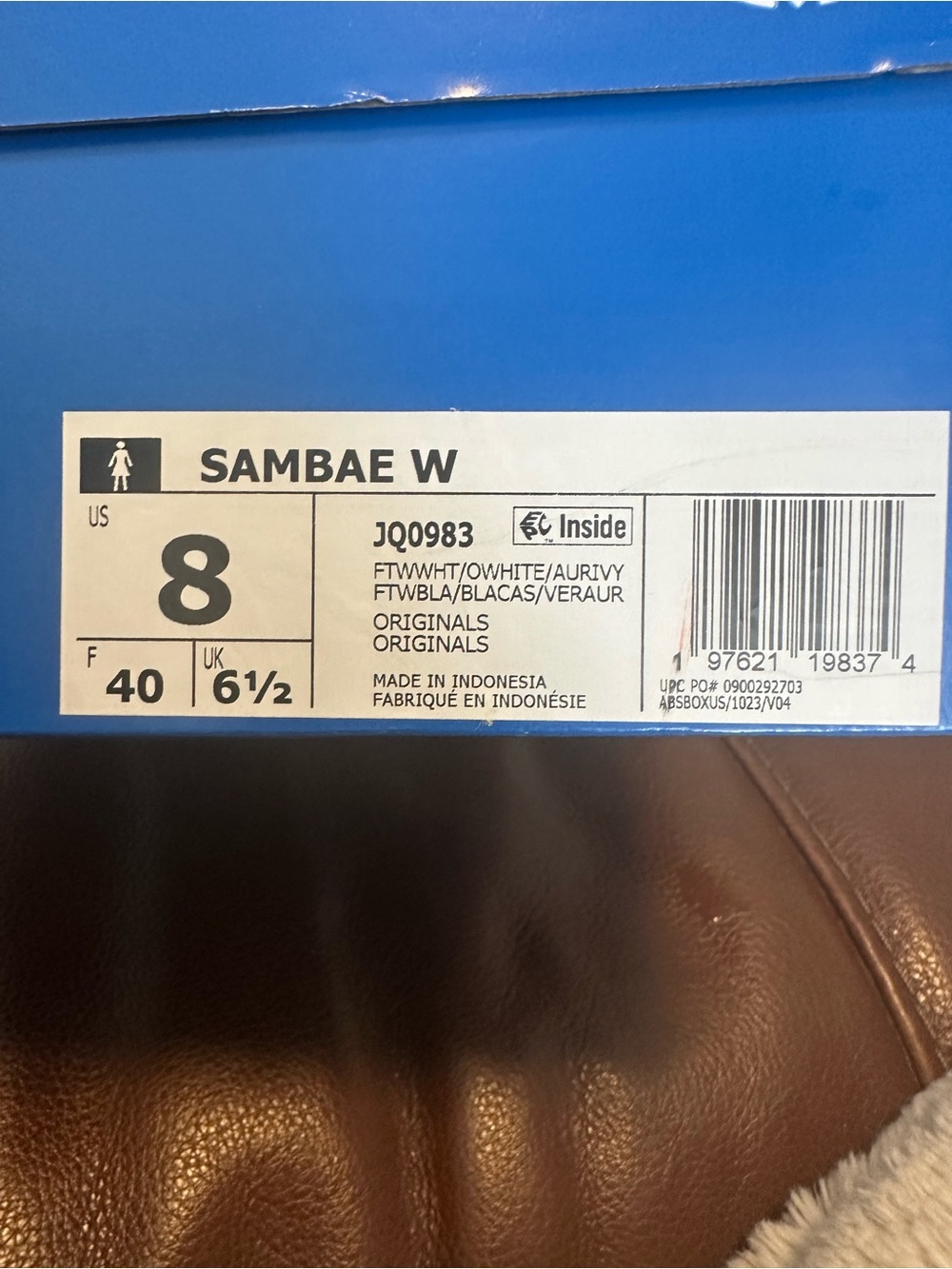 Adidas Sambae Aurora Ivy and White platform sneakers. Women's 8 - Picture 3 of 7